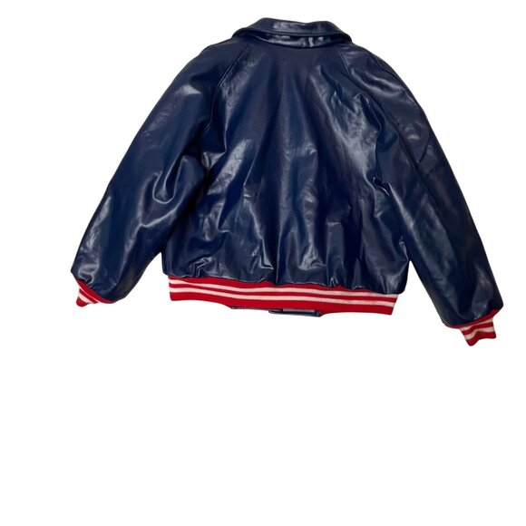 VTG Superman Varsity Jacket Mens XXL Blue Red & White Stripes Justice League USA - Picture 10 of 16